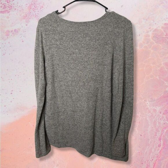 Anthropologie COA Brushed Fleece Asymmetrical Tunic in Gray Confetti sz XS - Picture 4 of 9